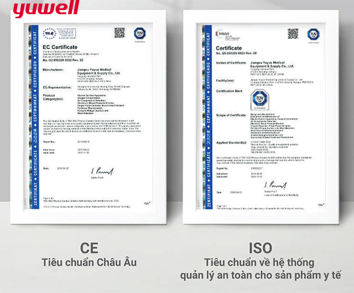 chứng chỉ lưu hành Máy tạo oxy 3 Lít Yuwell 7F-3NW